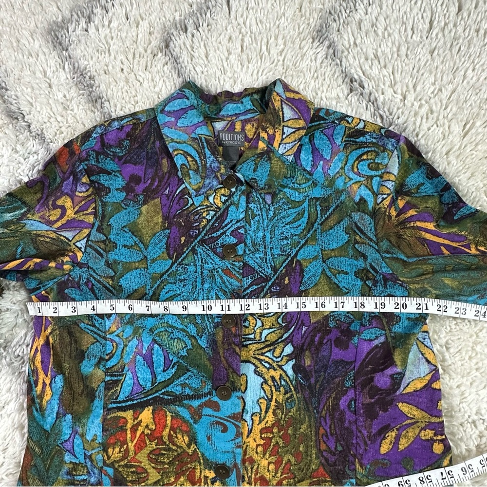 Chico's Multicolor Patterned Open-Front Blazer in… - image 4